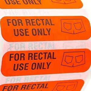New 100 funny for rectal use only stickers